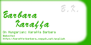 barbara karaffa business card